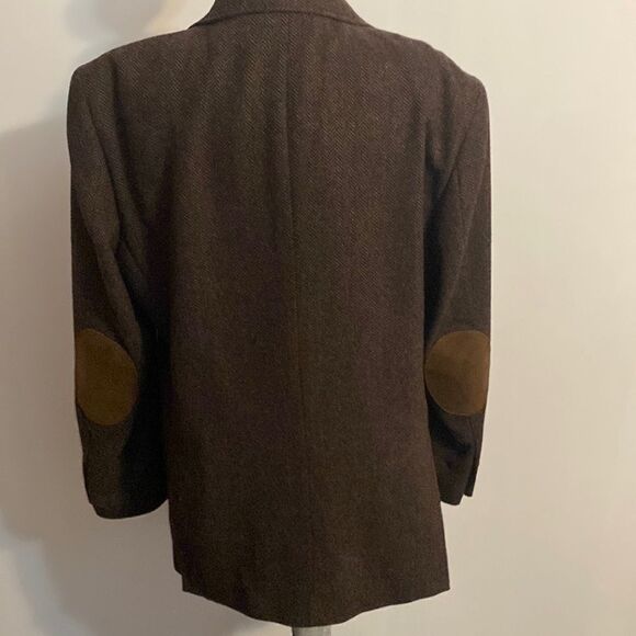 Backrach Brown Herringbone superfine wine yarn sportscoat, 42R - Picture 2 of 4